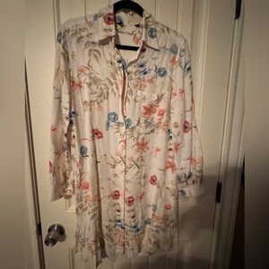 Zara Floral Button-Up Dress